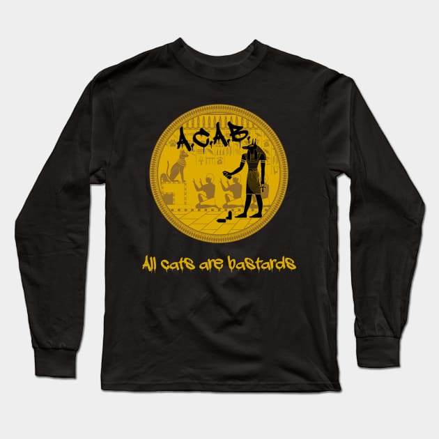 All cats are bastards 2 Long Sleeve T-Shirt by LanfaTees